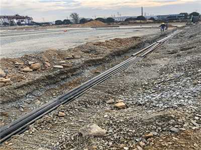 龍巖熱浸塑電線纜保護管地埋圖片